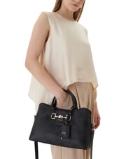 GUESS JANIE LOGO Handtasche mit Schulterriemen Kohle - Damentaschen - 2