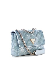 GUESS GIULLY 2 DENIM Schultertasche / Umh&auml;ngetasche Metallic-Denim - Damentaschen - 2