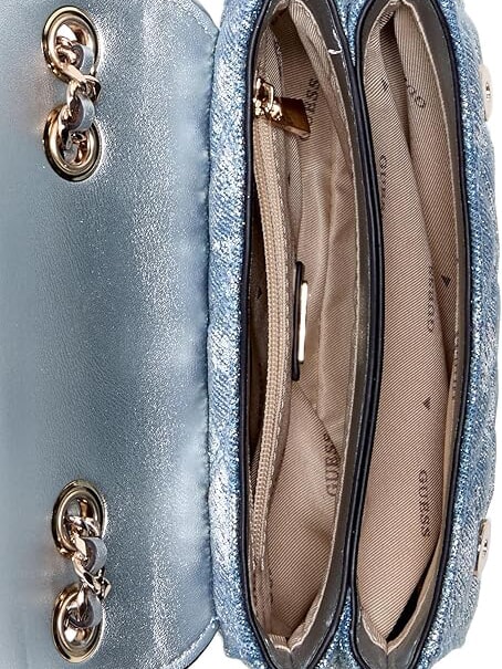 GIULLY 2 DENIM Schultertasche / Umh&auml;ngetasche Metallic-Denim - Damentaschen