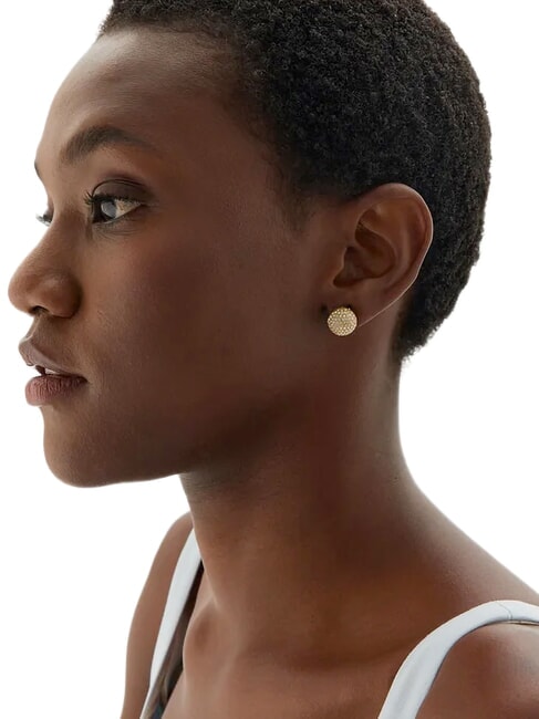 CALYPSO Silberne Ohrringe gelbes Gold - Ohrringe