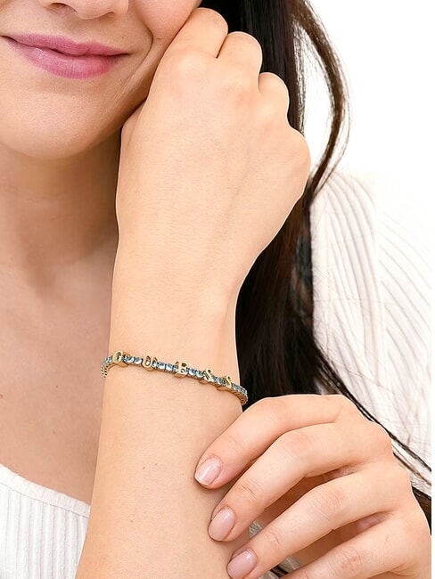 ARM PARTY  Armband Gelbgold/Aquamarin - Armb&auml;nder