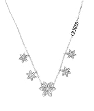 GUESS WHITE LOTUS Silberne Halskette mit mehrfachem Lotusmotiv SILBER - Halsketten - 2