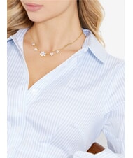 GUESS WHITE LOTUS Halskette aus Gelbgold, Motiv mit mehreren Lotusbl&uuml;ten Gold - Halsketten - 2