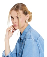 GUESS WHITE LOTUS Goldene Ohrringe mit Lotusmotiv Gold - Ohrringe - 2