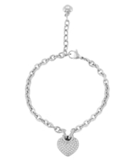GUESS CRAZY IN LOVE Silbernes Armband mit herzf&ouml;rmigem Anh&auml;nger SILBER - Armb&auml;nder - 4