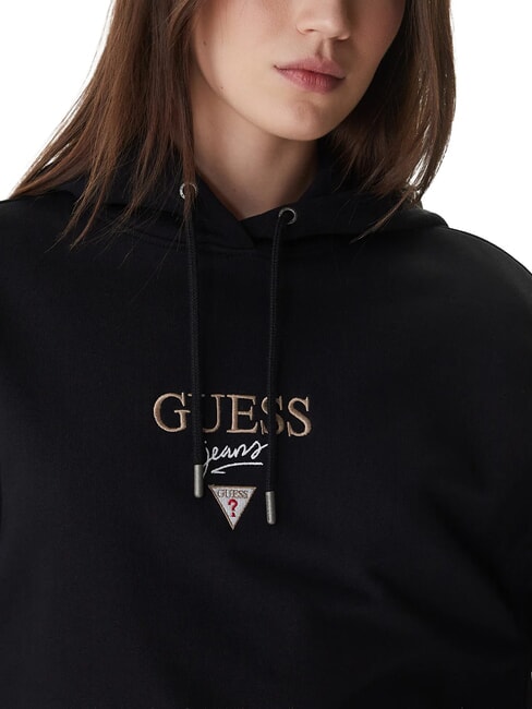 DROP BAKER CROP Kapuzenpullover jetbla - Sweatshirts Damen