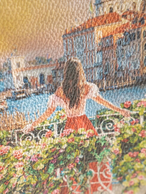 YESBAG Clutch mit Schulterriemen aus Metall blumenreicher Kanal - Damentaschen