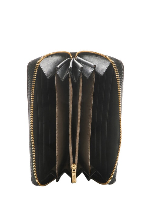 LUX Gro&szlig;e Geldb&ouml;rse mit Rei&szlig;verschluss SCHWARZ - Brieftaschen Damen