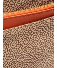 BORBONESE CLASSICA Umh&auml;ngetasche beige/rote Papaya - Damentaschen - 3