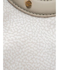 BORBONESE VIS-A-VIS S Handtasche mit Schulterriemen wei&szlig;e Baumwolle - Damentaschen - 3