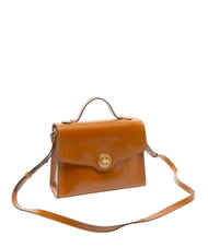 THE BRIDGE IRENE Schultertasche aus Leder Cognac / Gold - Damentaschen - 2