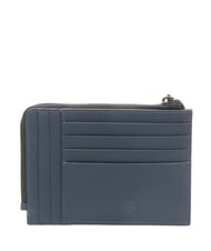 PIQUADRO CORNER SPECIALE GOMMATO Zip-Kartenhalter Blau - Brieftaschen Herren - 2