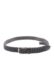 PIQUADRO CINTURE COLL.109 Elastischer geflochtener G&uuml;rtel Schwarz Blau - G&uuml;rtel - 2