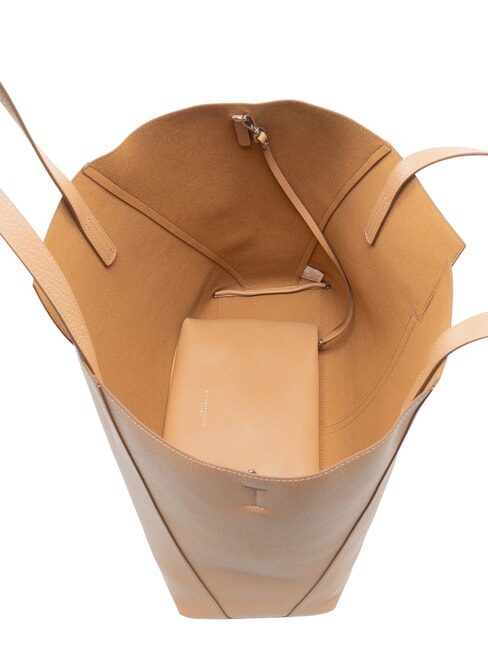 MAYA Leder-Einkaufstasche Ton - Damentaschen