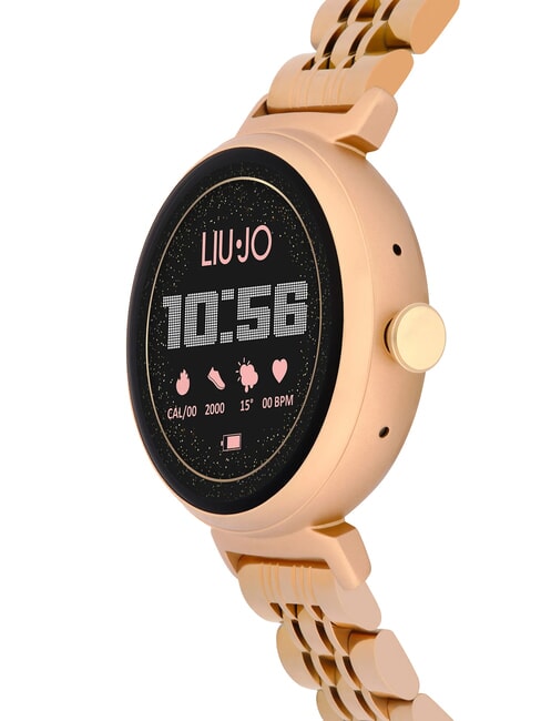 GLAM Smartwatch mit Geh&auml;use aus Zinklegierung und Stahl goldene Rose - Uhren