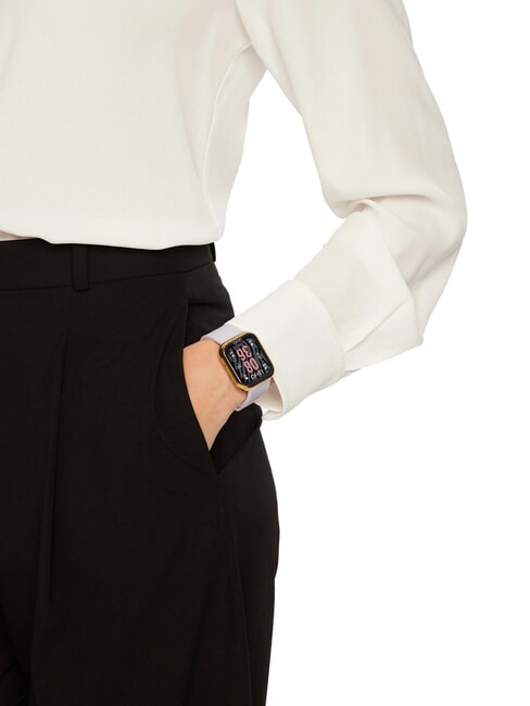 VOICE MINI Uhr, Smartwatch mit Silikon- und Stahlgeh&auml;use Gold - Uhren