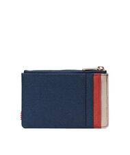 HERSCHEL OSCAR Flaches Kartenetui mit Rei&szlig;verschluss Irisschwarz/Ockerrot/Twill - Brieftaschen Herren - 2