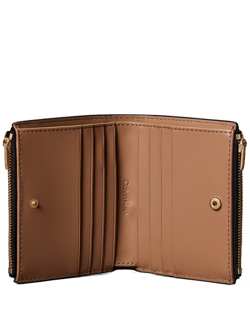 EMBOSSED LOGO Kleine Geldb&ouml;rse schwarz/ger&ouml;stete Kokosnuss - Brieftaschen Damen