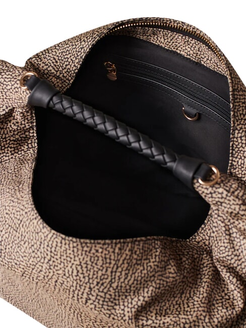 PLIE Mittelgro&szlig;e Hobo-Tasche OP / NATUR / SCHWARZ - Damentaschen