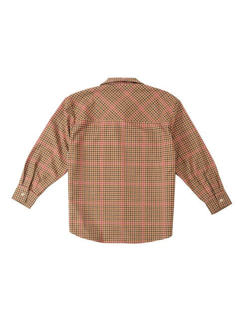 TH KIDS Lang&auml;rmeliges Hemd Shepard Check/ Magenta - Kinderhemden