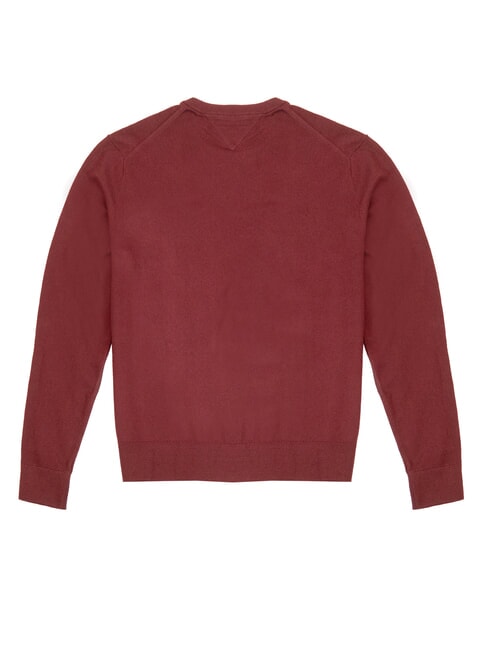 PIMA Pullover mit Rundhalsausschnitt aus Kaschmirmischung tiefrot - Herrenpullover