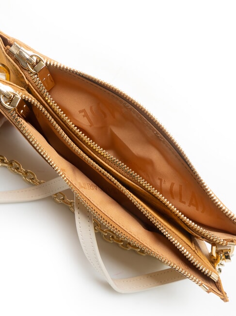 ESCAPE GEO Schultertasche mit Kette und Schulterriemen Elfenbein - Damentaschen