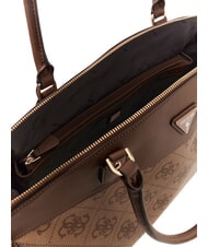 GUESS BERTA Handtasche Latte-Logo / braun - Damentaschen - 3