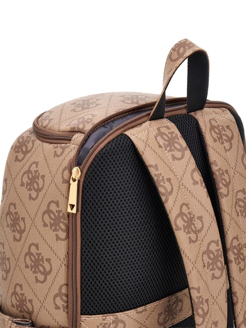 BERTA Rucksack mit mehreren F&auml;chern, unter dem Sitz 45 cm Latte-Logo / braun - Damentaschen