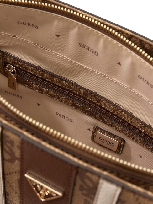 NOELLE 2 Einkaufstasche, Umh&auml;ngetasche Latte-Logo / braun - Damentaschen