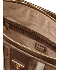 GUESS NOELLE 2 Einkaufstasche, Umh&auml;ngetasche Latte-Logo / braun - Damentaschen - 4