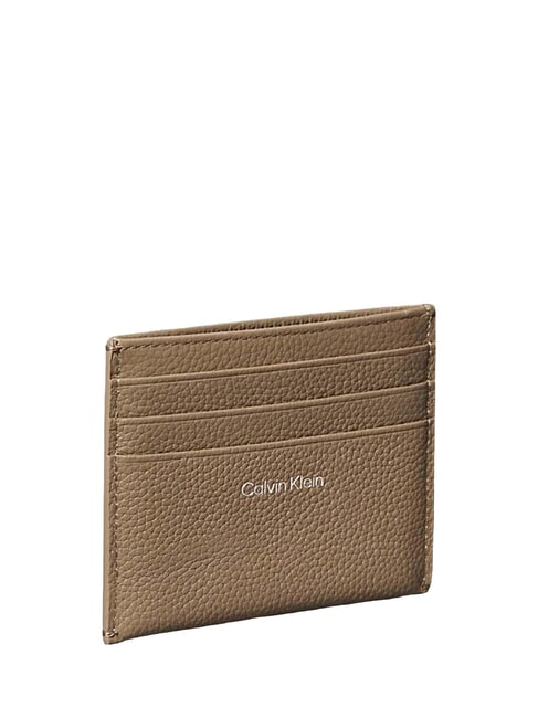 HARDWARE EMBLEM PEBB Flacher Kartenhalter aus Leder W&uuml;stentaupe - Brieftaschen Damen