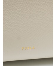 FURLA CAMPIONARIO - RIVA Schultertasche, Leder CREME - Damentaschen - 3