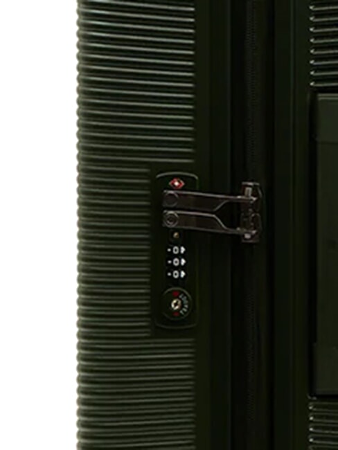 ULTIMA Erweiterbarer Hartschalen-Trolley tiefes Olivgr&uuml;n - Handgep&auml;ck