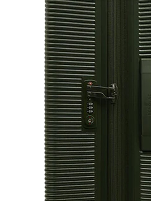 ULTIMA Gro&szlig;er, stabiler, ausziehbarer Wagen tiefes Olivgr&uuml;n - Harte Trolleys