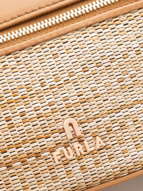 CAMPIONARIO - CAMELIA Mini-Handtasche mit Schulterriemen natur+brandy - Damentaschen