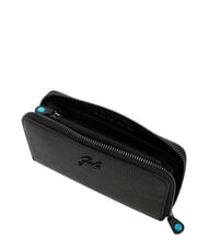 GABS GMONEY17 Gro&szlig;e Ledergeldb&ouml;rse mit Rei&szlig;verschluss Schwarz - Brieftaschen Damen - 4