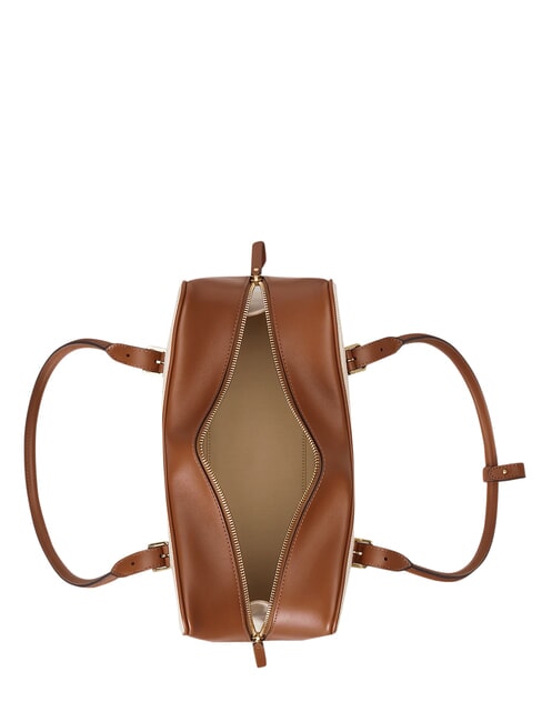 MARCY Schultertasche, doppelt tragbar wei&szlig;/braun - Damentaschen