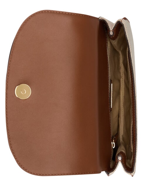 MARCY Mini-Tasche mit verstellbarem Schultergurt wei&szlig;/braun - Damentaschen