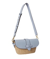 RALPH LAUREN LYNDEN Mini-Tasche mit verstellbarem Schultergurt Natur-/Alpenblau - Damentaschen - 4