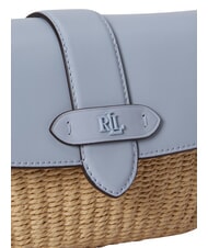 RALPH LAUREN LYNDEN Mini-Tasche mit verstellbarem Schultergurt Natur-/Alpenblau - Damentaschen - 5