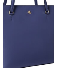 RALPH LAUREN KARLY Einkaufstasche aus Leder Carson Blue - Damentaschen - 6
