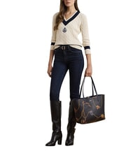 RALPH LAUREN MERRIMACK MERRIMACK Wendbarer Schulter-Shopper marineblau/schmal gestreift - Damentaschen - 2