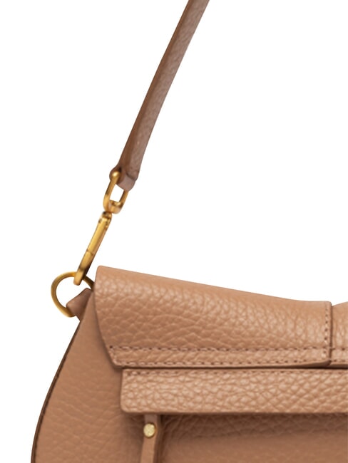 HELENA ROUND Handtasche mit Schulterriemen aus Leder Ton - Damentaschen