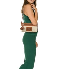 LOVE MOSCHINO STRAW CHIC Mini-Schultertasche Natur/Leder - Damentaschen - 2