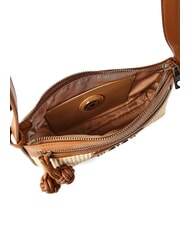 LOVE MOSCHINO STRAW CHIC Mini-Schultertasche Natur/Leder - Damentaschen - 4