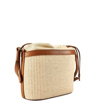 LOVE MOSCHINO STRAW CHIC Mini-Schultertasche Natur/Leder - Damentaschen - 2