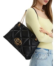 LOVE MOSCHINO EMBOSSED Quilted Umh&auml;ngetasche Schwarz - Damentaschen - 2