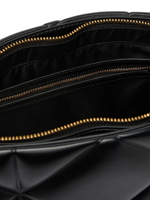 EMBOSSED Quilted Umh&auml;ngetasche Schwarz - Damentaschen