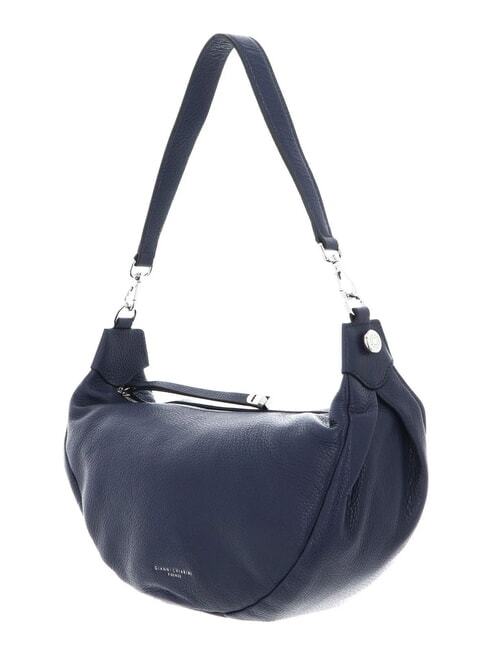 AISHA Umh&auml;ngetasche, Leder NAVY BLAU - Damentaschen