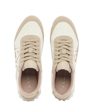 ARMANI EXCHANGE DROP MICROSUEDE Sneaker mit seitlichem Logo - Damenschuhe